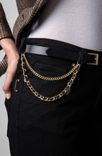 Load image into Gallery viewer, Zadig &amp; Voltaire - Rock Chain Leather Belt - Black/Gold
