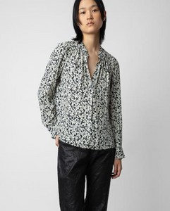 Zadig & Voltaire - Tink Crepe Floral Print Blouse - Vanille
