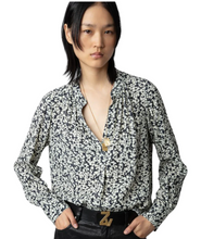 Load image into Gallery viewer, Zadig &amp; Voltaire - Tink Crepe Floral Print Blouse - Vanille
