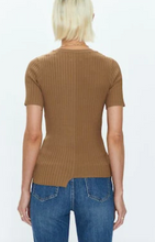Load image into Gallery viewer, Pistola - Beatrice Asymmetric Sweater Tee - Chestnut
