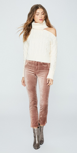 Paige - Cindy Straight Ankle Velvet Jean - Warm Suede