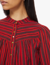 Load image into Gallery viewer, MOTHER - The Toss Up Cotton Blouse - Sun Down Stripe
