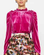 Load image into Gallery viewer, Marie Oliver - Layla Velvet Blouse - Hibiscus
