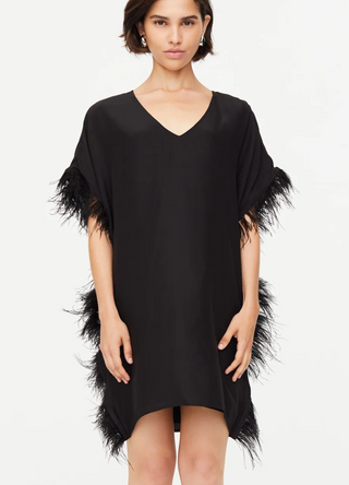 Marie Oliver - Maura Feather Dress - Black