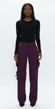 Load image into Gallery viewer, Pistola - Bobbie Mid Rise Loose Straight Leg Cargo Pant - Washed Aubergine
