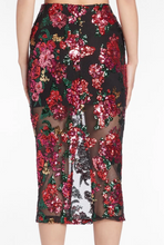 Load image into Gallery viewer, Amanda Uprichard - Kismet Sequin Skirt - Noir Dahlia
