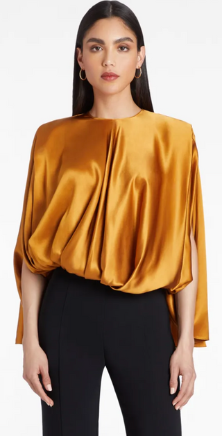 Amanda Uprichard - Odessa Silk Top - Antique Bronze