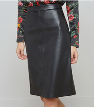 Load image into Gallery viewer, L&#39;Agence - Rosa Faux Leather Pencil Skirt - Black

