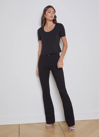 L'Agence - Selma Sleek Ponte Pant - True Black