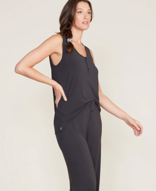 Barefoot Dreams - Luxe Milk Jersey Henley Pajamas Set - Carbon