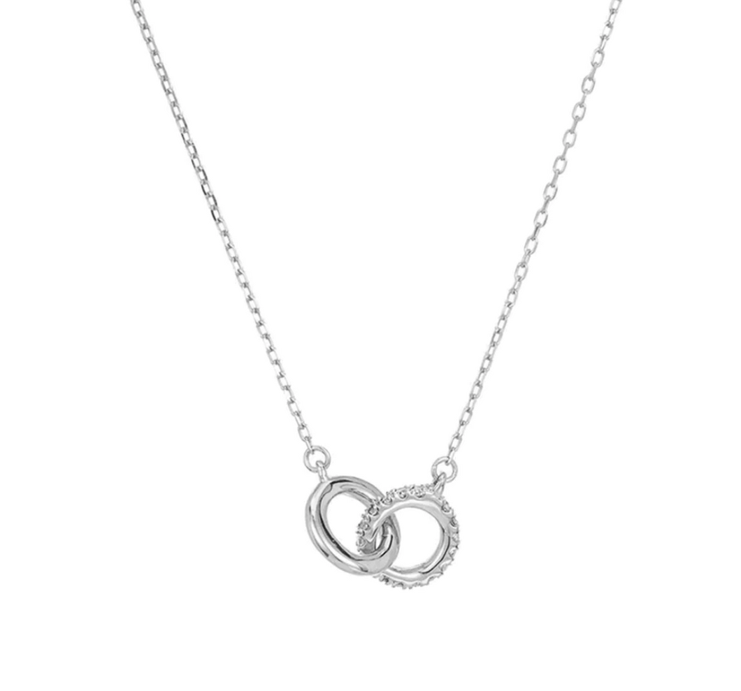 Adina Reyter - Pave Diamond Interlocking Loop Necklace