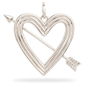 Adina Reyter - XL Hinged Heart & Arrow Charm - Sterling Silver