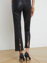 Load image into Gallery viewer, L&#39;Agence - Ginny Coated Denim Straight Leg Jean - Noir Coated
