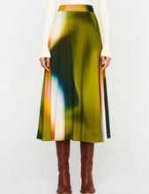 Load image into Gallery viewer, Marie Oliver - Cambrie Printed Silk Midi Skirt - Peridot
