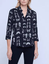 Load image into Gallery viewer, L&#39;Agence - Camille 3/4 Sleeve Blouse - Black Vintage Butterfly
