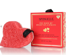 Load image into Gallery viewer, Spongelle -  Body Wash Infused Buffer - Heart on a String
