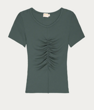 Load image into Gallery viewer, Nation LTD - Nevina Seamed Gathered Tee Shirt - Jade Stone
