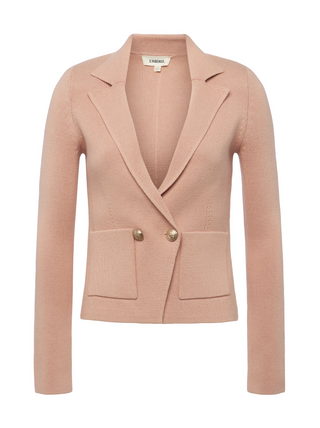 L'Agence - Sofia Knit Blazer - Neutral Pink