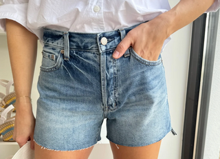 Pistola - Connor Relaxed High Rise Vintage Denim Short - Cobblestone