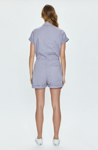 Pistola - Parker Short Sleeve Denim Romper - Amethyst