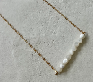 House of Olia - Mother of Pearl Bar Necklace