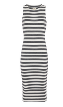 Load image into Gallery viewer, L&#39;Agence - Nura Tank Midi Dress - Marengo/White Stripe
