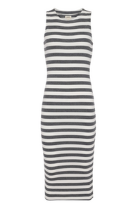 L'Agence - Nura Tank Midi Dress - Marengo/White Stripe