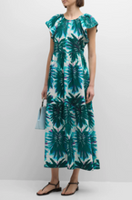Load image into Gallery viewer, Marie Oliver - Kara Midi Linen Dress - Monstera
