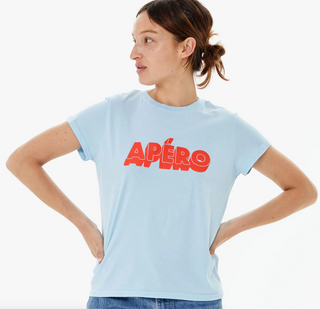 Clare V. - Classic Tee - Light Blue Apero