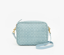 Load image into Gallery viewer, Clare V. - Midi Sac Woven Leather Handbag - Sunbleached Sky Blue
