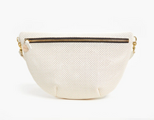 Load image into Gallery viewer, Clare V. - Grande Fanny Perforated Vegan Leather Bag - Cream
