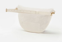 Load image into Gallery viewer, Clare V. - Grande Fanny Perforated Vegan Leather Bag - Cream
