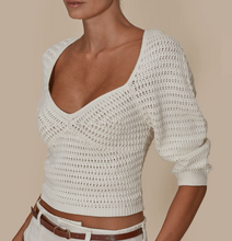 Load image into Gallery viewer, Le Jean - Linen Crochet Top - Sand
