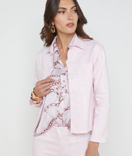 Load image into Gallery viewer, L&#39;Agence - Janelle Coated Denim Jacket - Lilac Snow
