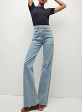 Load image into Gallery viewer, Veronica Beard - Crosbie Slim Wide Leg Denim Jean - Pebblestone
