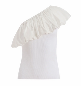 Marie Oliver - Lucy One Shoulder Top - Oyster