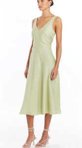 Amanda Uprichard - Sabal Linen Blend Dress - Aloe