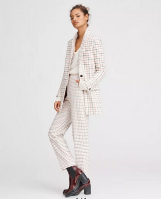 Rag & Bone - Poppy High Waisted Pant - Ivory Check