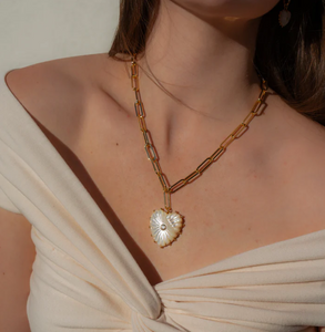Thatch - Malene Mother of Pearl Heart Necklace