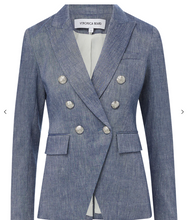 Load image into Gallery viewer, Veronica Beard - Miller Linen Dickey Jacket - Blue Melange
