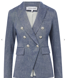 Veronica Beard - Miller Linen Dickey Jacket - Blue Melange