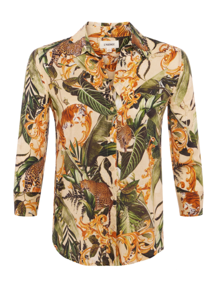 L'Agence - Camille Blouse - Ecru Rococo Jungle