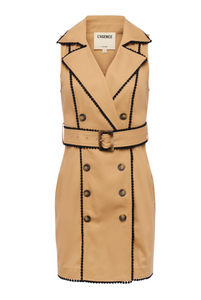 L'Agence - Hale Mini Trench Dress - Soft Camel