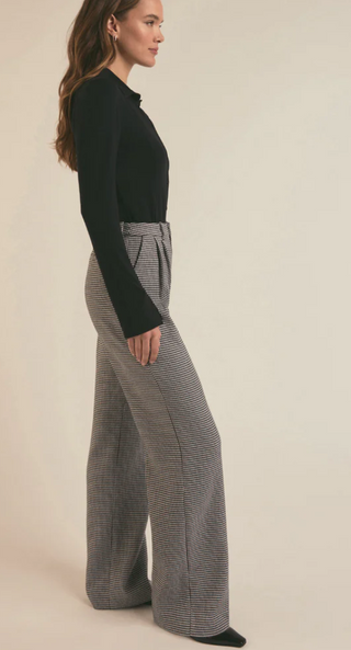 Favorite Daughter - The Low Favorite Pant - Black/White Micro Houndstooth