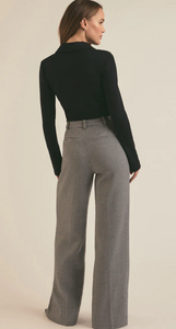 Favorite Daughter - The Low Favorite Pant - Black/White Micro Houndstooth