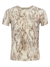 Load image into Gallery viewer, L&#39;Agence - Ressi Tee - Tan Snake Print
