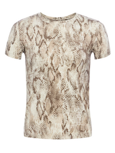 L'Agence - Ressi Tee - Tan Snake Print