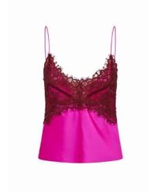 LoveShackFancy - Talulah Cami Top - Fuschia/Oxblood