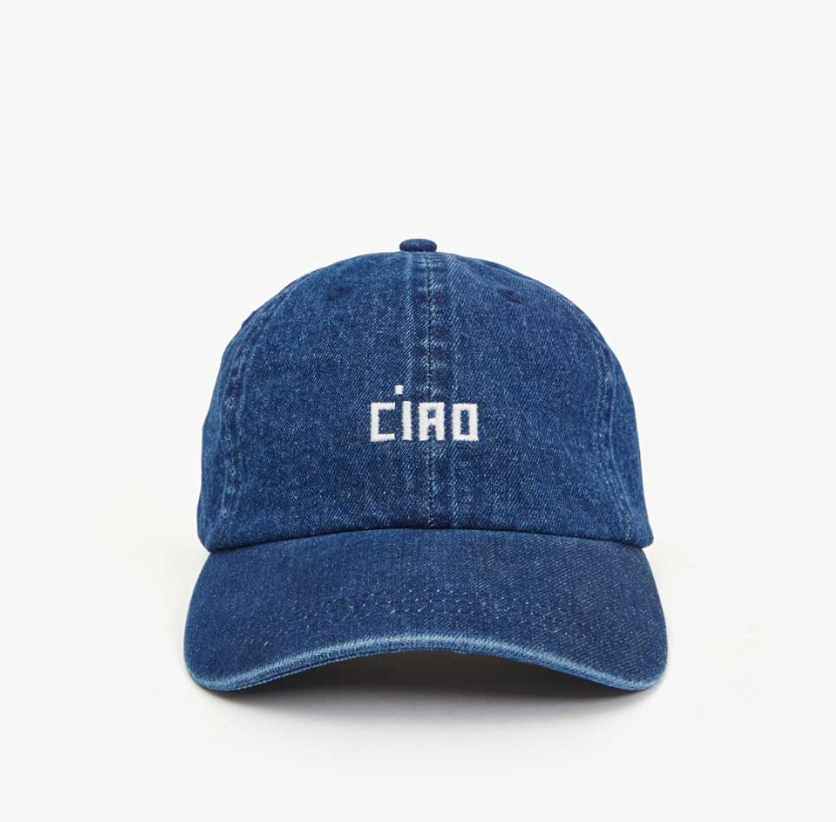 Clare V. - Denim Petit Ciao Baseball Hat - Navy