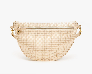 Clare V. - Grande Fanny Woven Leather Bag - Cream